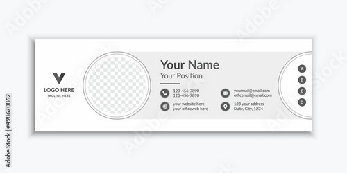 Business email signature and email footer template design