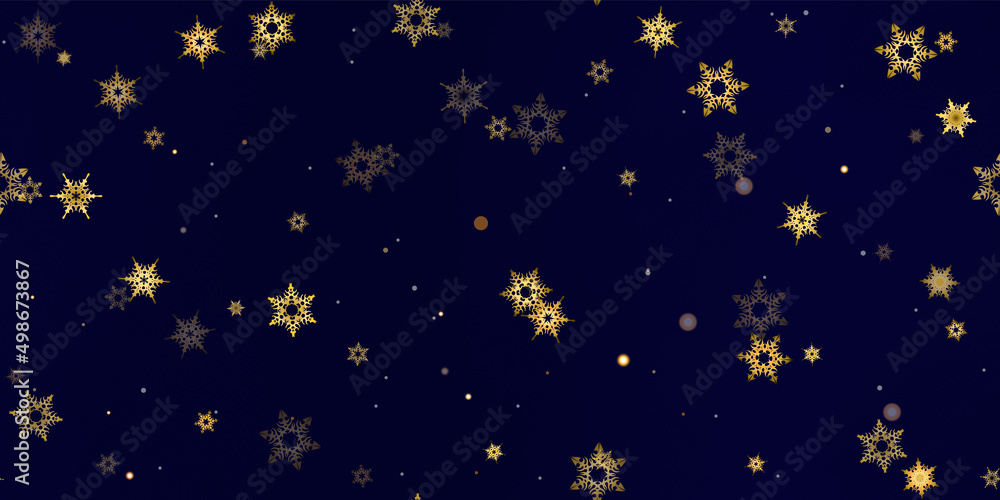 Gold Falling Snowflakes seamless pattern. Gold Falling Snowflakes seamless pattern.