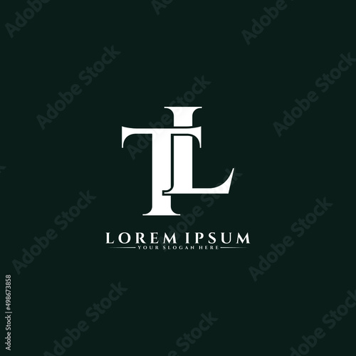 Letter TL luxury logo design vector photo