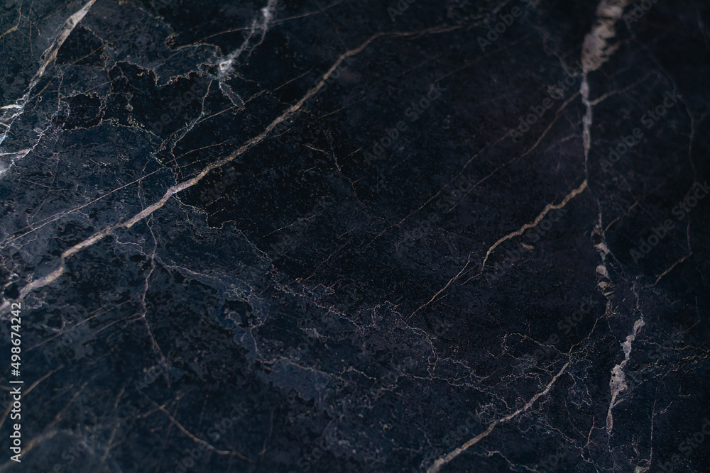 Gray marble background with light veins. Focus on the left and bottom. Horizontal view. Gray marble background with light veins. Focus on the left and bottom. Horizontal view.
