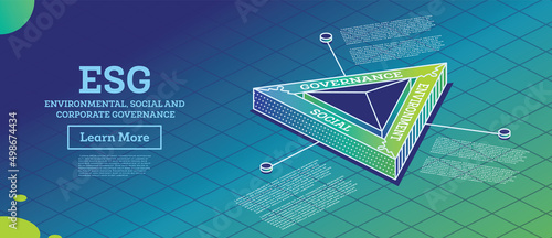 ESG Concept of Environmental, Social and Governance. Vector Illustration.