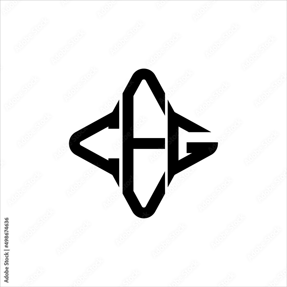 CEG letter logo creative design with vector graphic - obrazy, fototapety, plakaty 