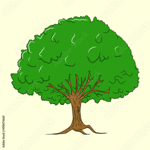 tree logo silhouette hand drawn vector illustration  Tree. Tree Logo.