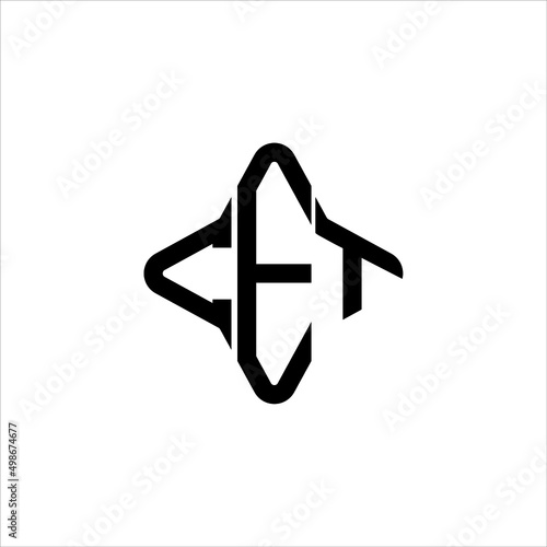 CET letter logo creative design with vector graphic