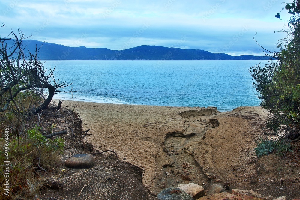 Corsica-view of the sea coast near Propriano