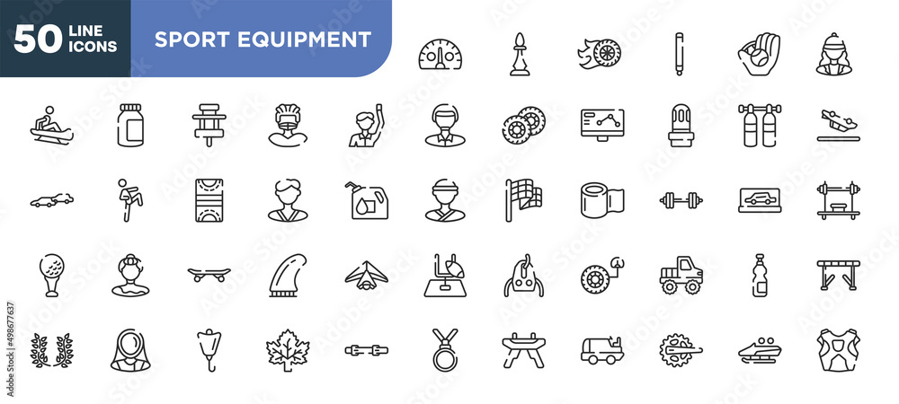 set of 50 outline sport equipment icons. editable thin line icons such as kmh, committee, karateka, longboard, fencer, lift bag, crank stock vector. set of 50 outline sport equipment icons. editable thin line icons such as kmh, committee, karateka, longboard, fencer, lift bag, crank stock vector.