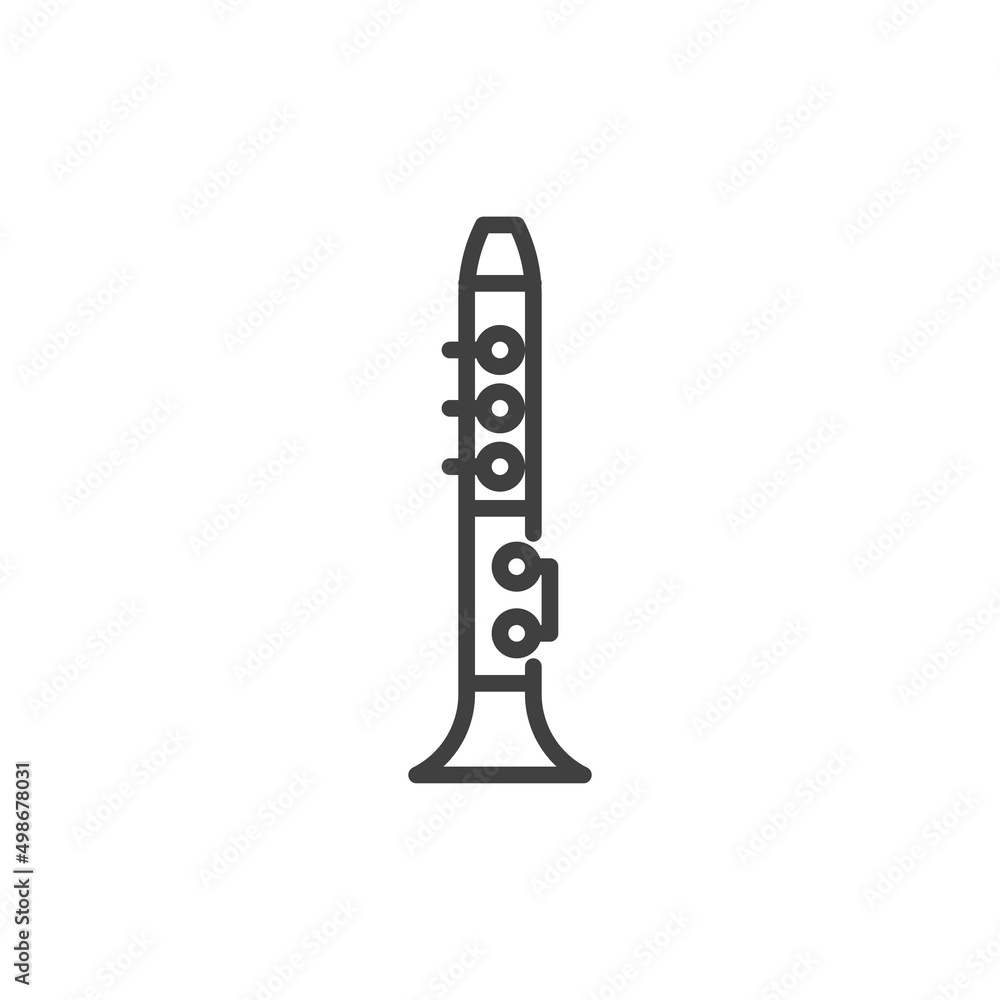 Clarinet line icon Clarinet line icon