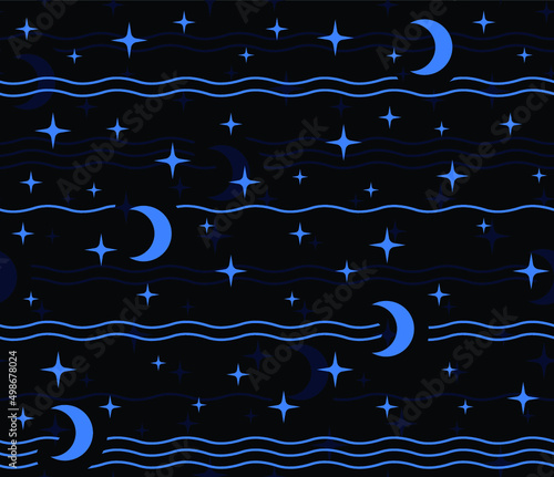 Stars and moon pattern