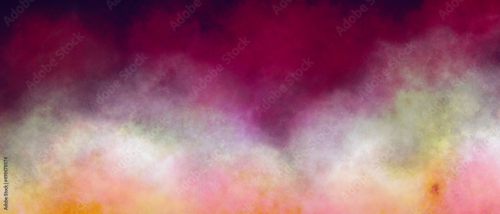 Abstract clouds background with red color