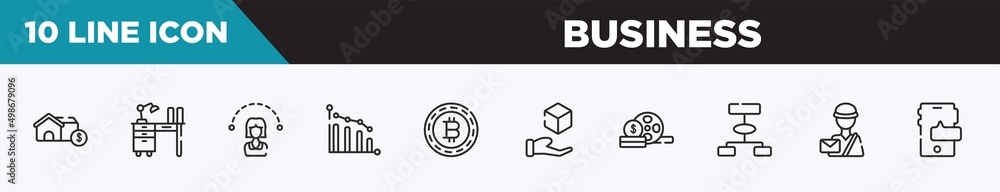 set of 10 outline business icons. editable thin line icons such as piggybank, hierarchical structure, pyramid chart, apology, banker, payment method, devaluation vector illustration. set of 10 outline business icons. editable thin line icons such as piggybank, hierarchical structure, pyramid chart, apology, banker, payment method, devaluation vector illustration.
