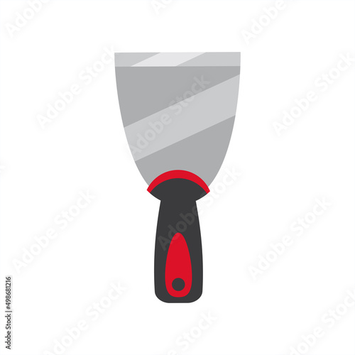 Spatula repair tool. Spackling Putty knife instruments. Vector illustration