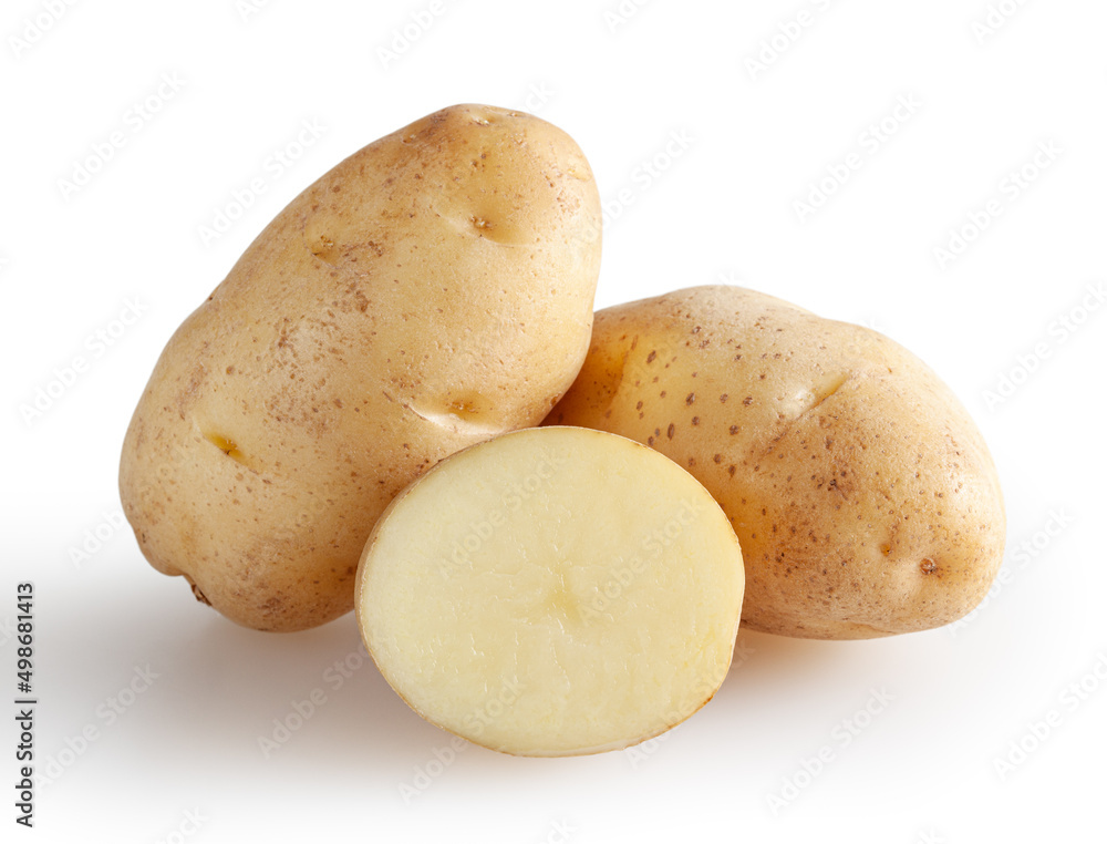 Potatoes isolated on white background with clipping path Potatoes isolated on white background with clipping path