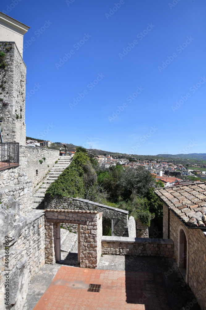 Obraz premium Panoramic view of Gesualdo, a small village in the province of Avellino, Italy.