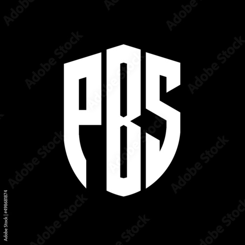 PBS letter logo design. PBS modern letter logo with black background. PBS creative  letter logo. simple and modern letter logo. vector logo modern alphabet font overlap style. Initial letters PBS  photo