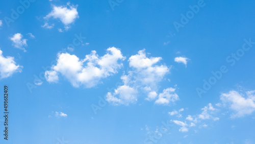 Air clouds in the blue sky.