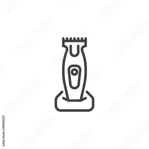 Wireless charging trimmer line icon
