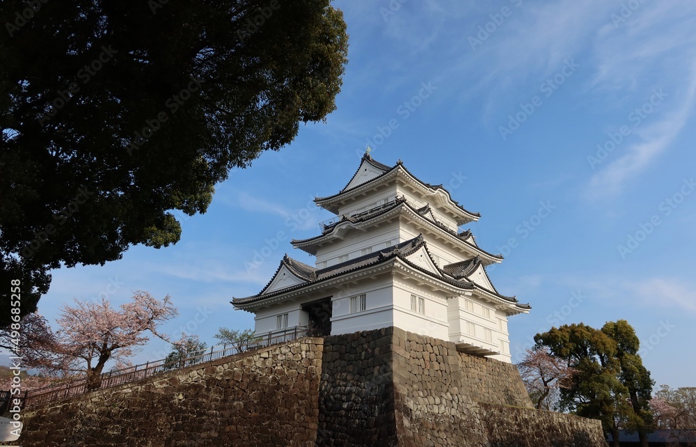 The donjon of Odawara-jyo Castle in Odawara City in Kanagawa Prefecture in Japan 日本の神奈川県小田原市にある小田原城の天守閣