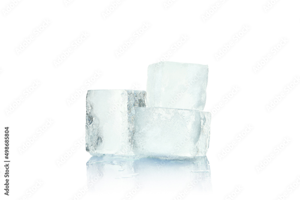 Ice cubes for drink isolated on white background Ice cubes for drink isolated on white background