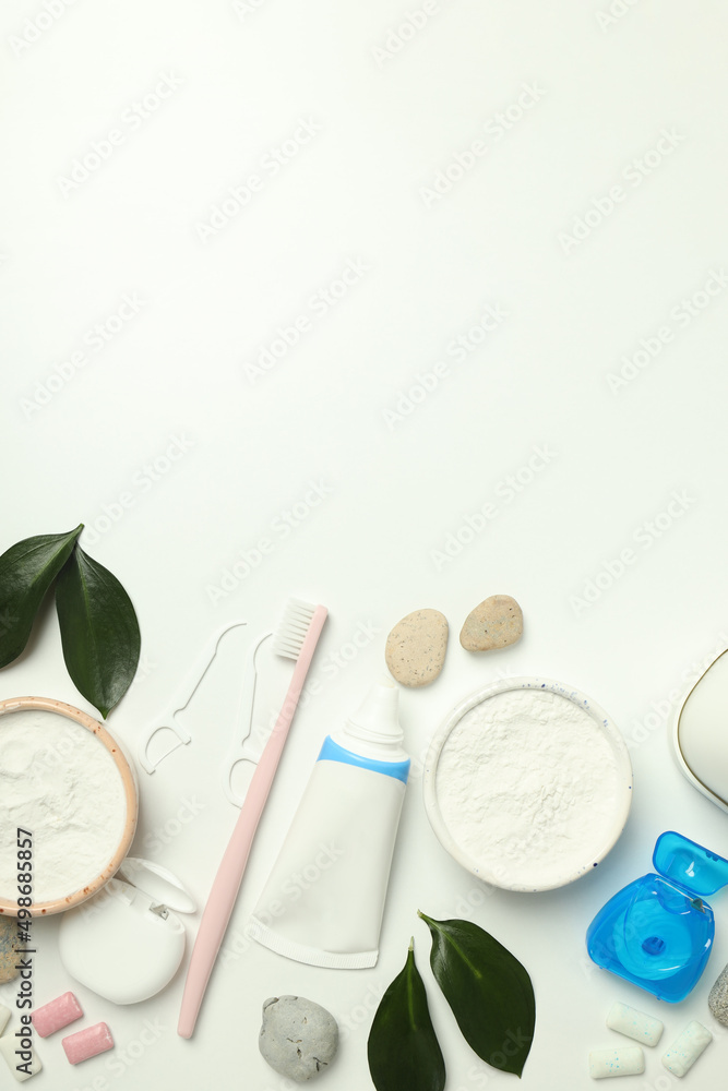 Concept of tooth or oral care, space for text Concept of tooth or oral care, space for text