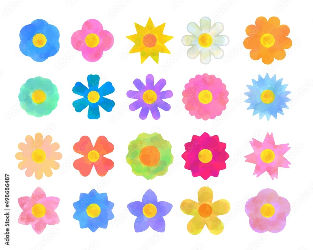 花アイコンイラストセット Stock Vector Adobe Stock