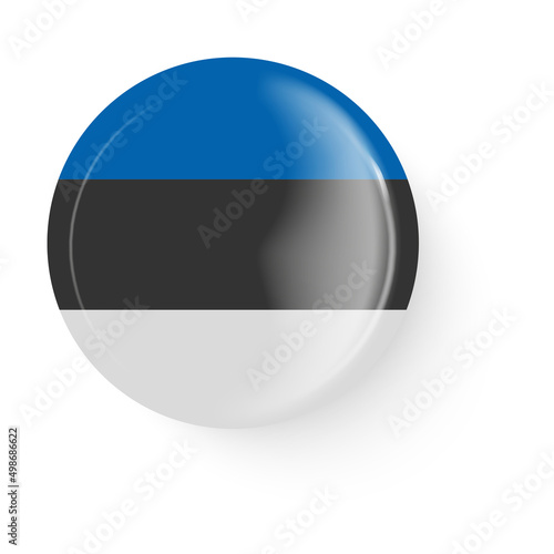 Round flag of Estonia. Pin button. Pin brooch icon, sticker. 3D vector style. Free Download Round flag of Estonia. Pin button. Pin brooch icon, sticker. 3D vector style. - GFXLoad