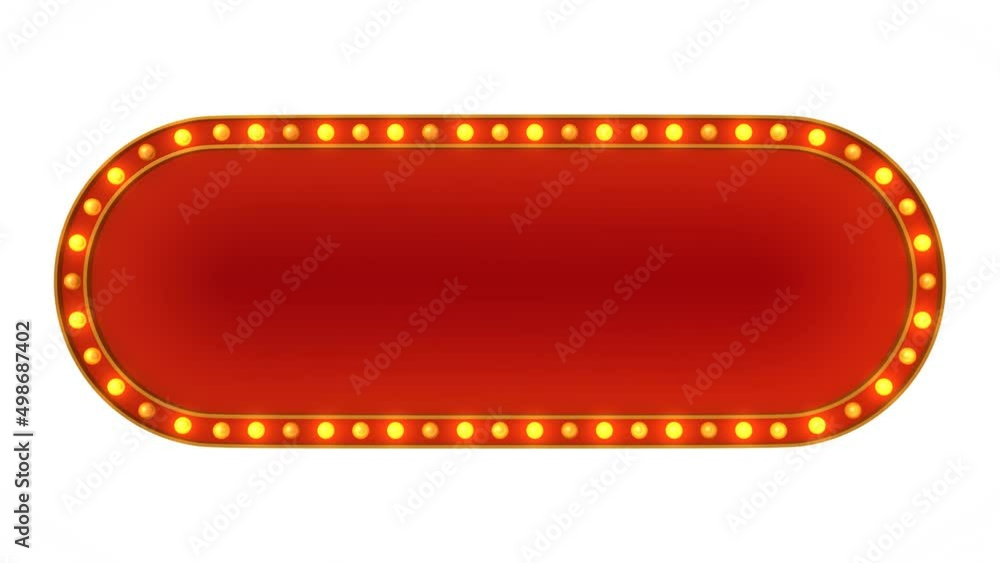 Red marquee light board sign retro on white background. 3d rendering Red marquee light board sign retro on white background. 3d rendering