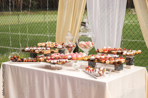 candy bar for a wedding holiday many different cakes cream chocolate