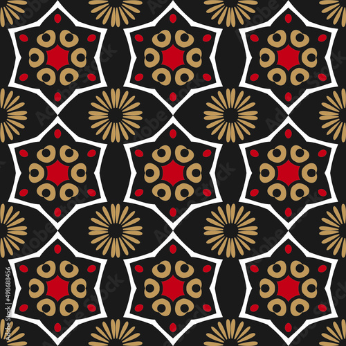 Colorful tile with flat design