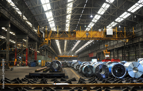 Bluescope steel warehouse showing the huge storage and stock in the warehouse situated in Hastings Victoria.
 photo