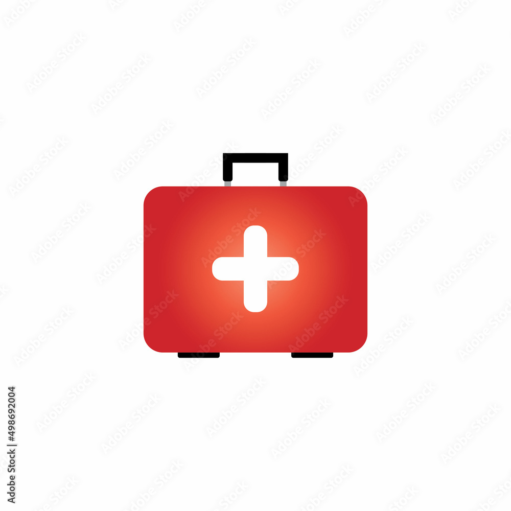 Obraz premium First aid icon on white background