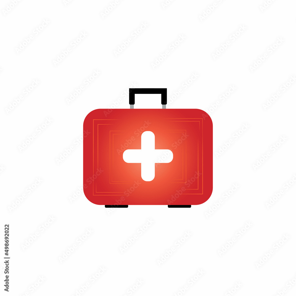 Obraz premium First aid icon on white background