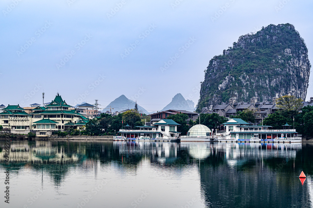 Fototapeta premium Scenery of Xiangshan Scenic Spot in Guilin, Guangxi, China