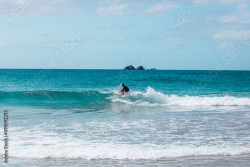Surfing the waves in the sea, great landscapes and amazing views from Australia.

