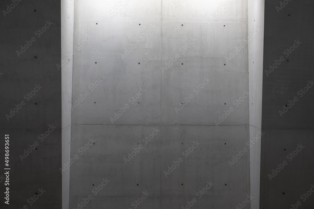 Modern cement wall with light in minimalist style Modern cement wall with light in minimalist style