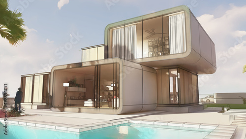 Modern architecture home de...