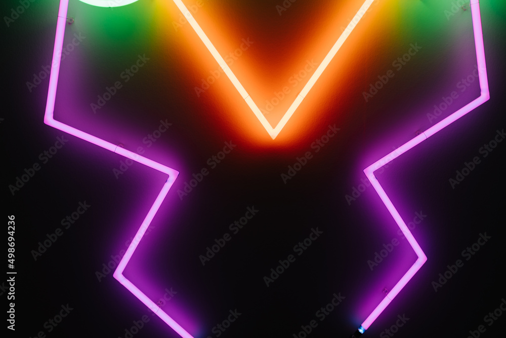 Abstract neon light in dark space Abstract neon light in dark space