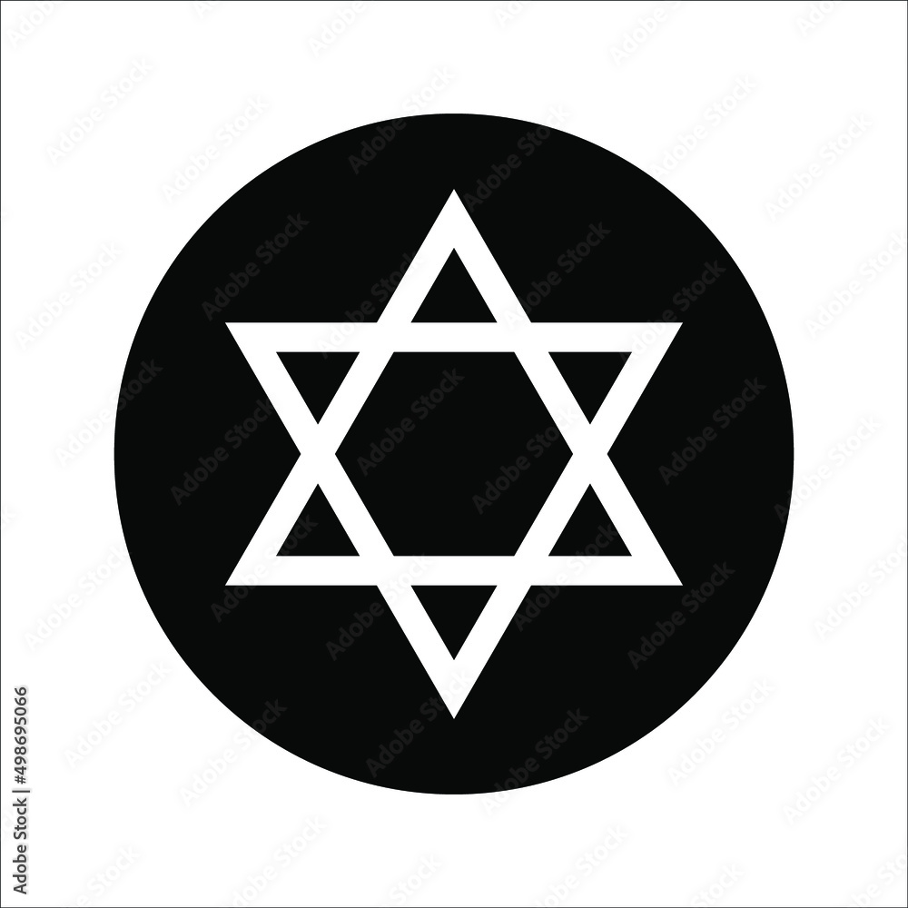 Star of David icon, on white background, ep 10. Star of David icon, on white background, ep 10.