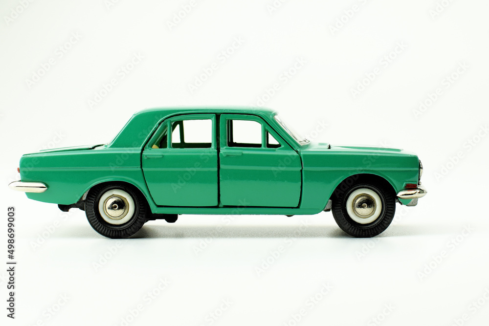 Retro car model, isolated. Soviet and Russian car.