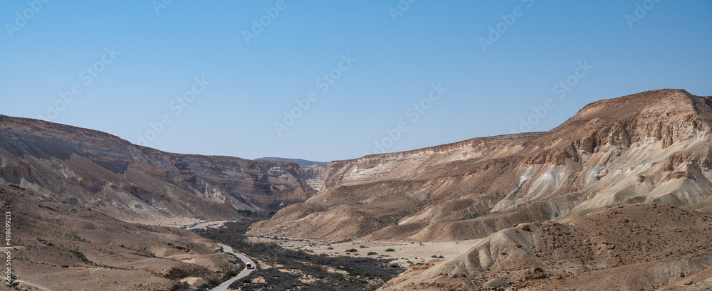 Landscape in the Negev desert near Borot Lotz. Near the border with Egypt.