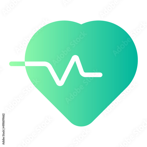 heart beat gradient icon
