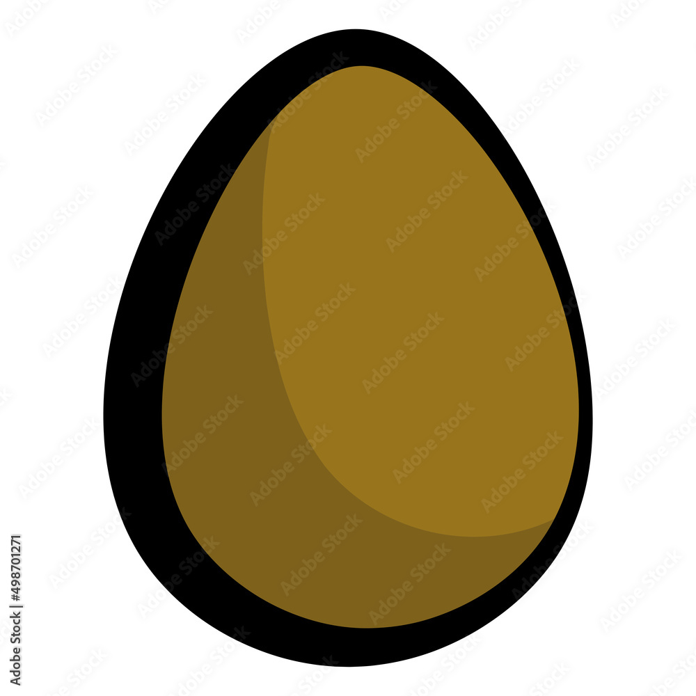 Simple Chocolate Egg Template in cartoon style Simple Chocolate Egg Template in cartoon style