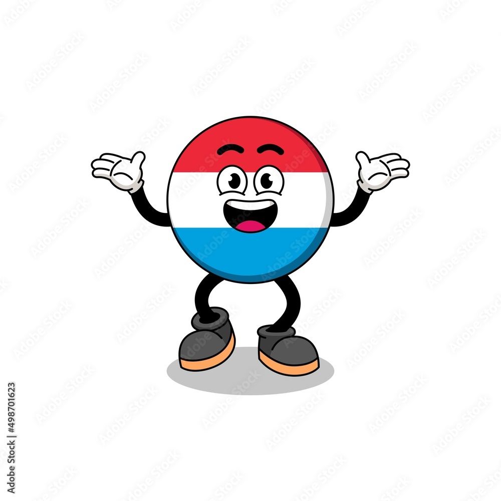 luxembourg cartoon searching with happy gesture luxembourg cartoon searching with happy gesture