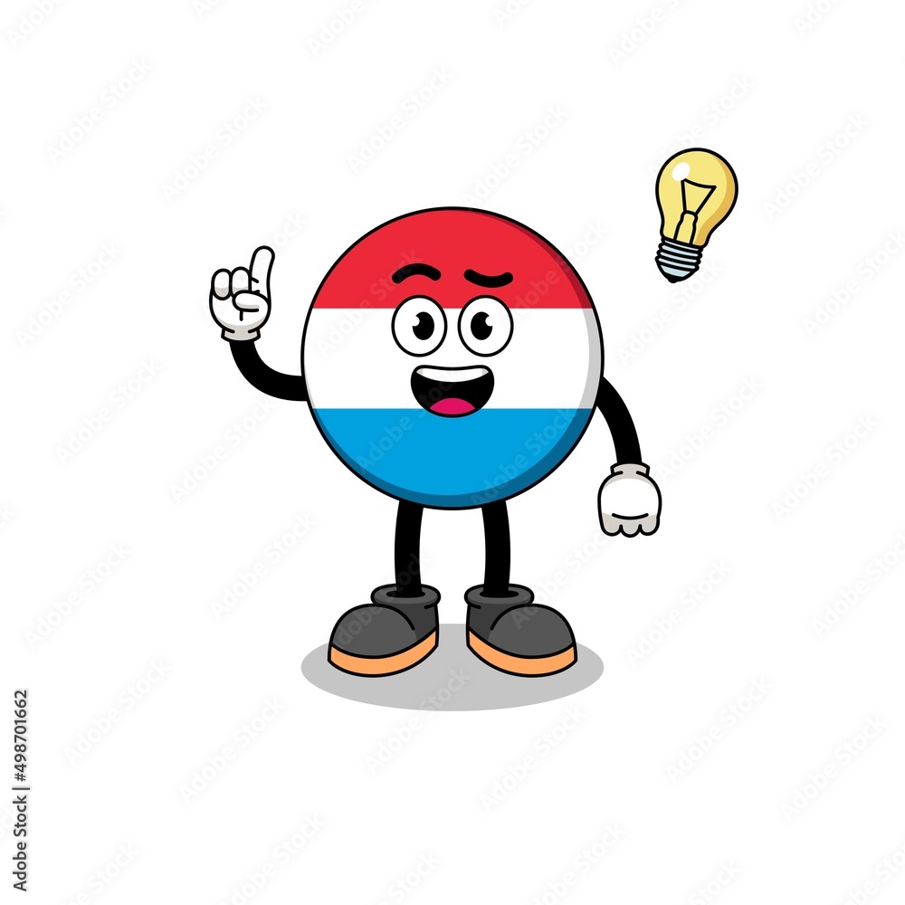 luxembourg cartoon with get an idea pose luxembourg cartoon with get an idea pose