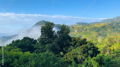 Sri Lanka cloudy morning at huluganga knuckle mountains time lapse photo