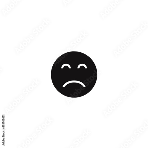 Vector illustration of sad emoticon