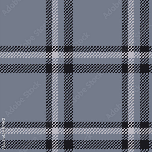 Plaid seamless pattern. Check fabric texture. Vector textile print.