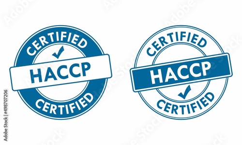 HACCP - Hazard Analysis and Critical Control Points logo template illustration