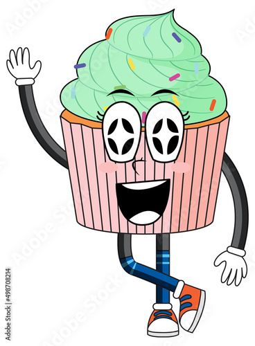 Cupcake with green cream