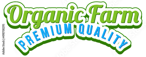Logo design with word organic farm