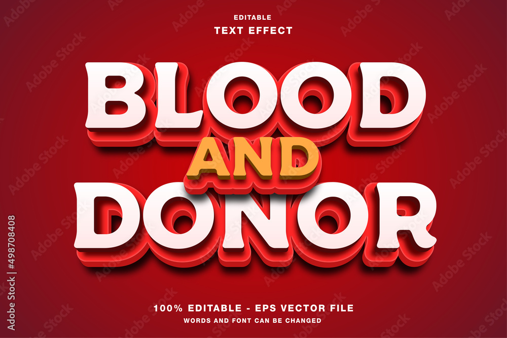 Blood and Donor Bold 3D Text Effect